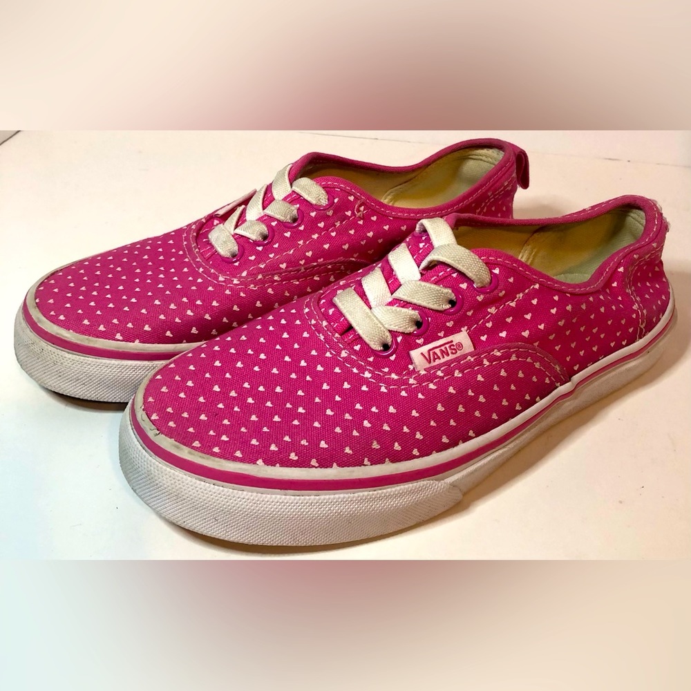 Vans Kids Pink Polkadot Kids Shoe Size 2.5 One Back Loop Ripped Off.  Cheap!